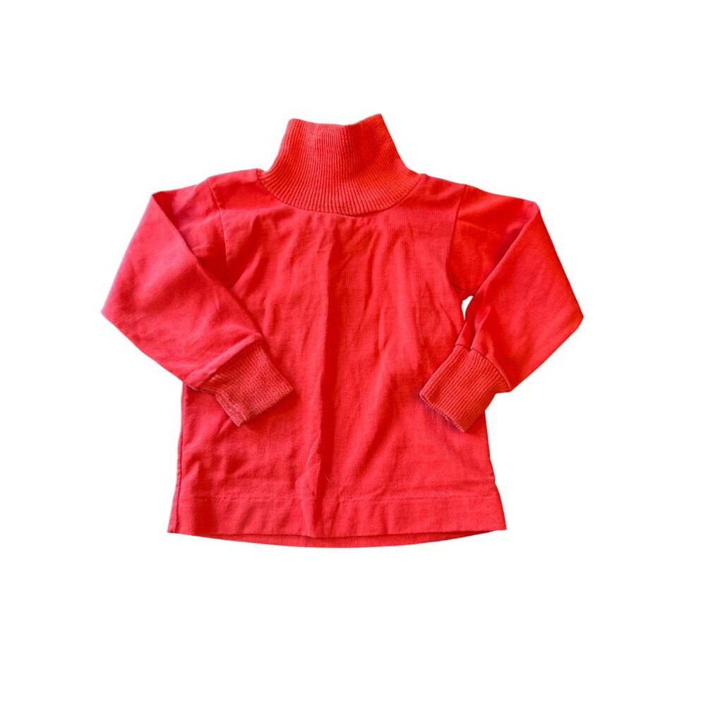 Red Florence Eiseman 3T Kids Turtleneck Sweater Vintage 80s